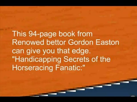 horse racing betting system: Gordon Easton