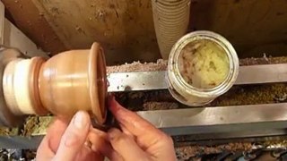 Woodworking Turning A Box With A Stand On The Lathe