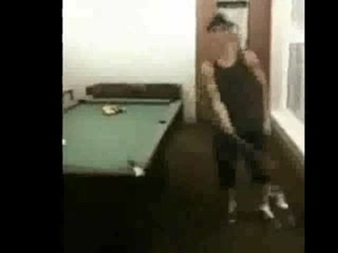 Dumbazz Of The Week Fool Knocks Himself Out With Pool Stick