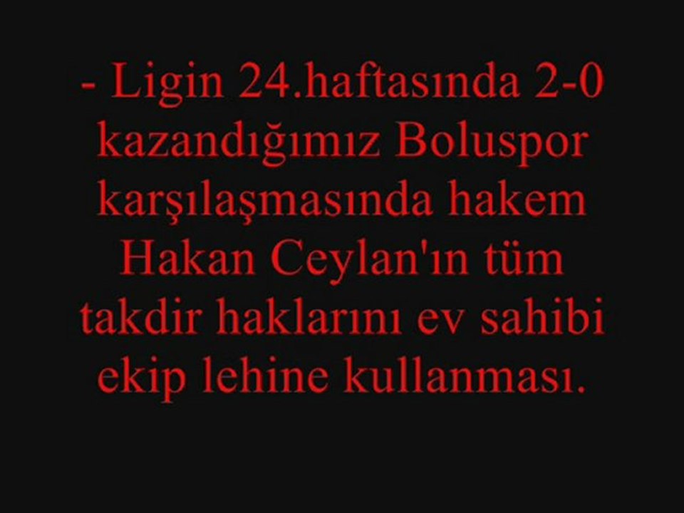 2009-2010 Sezonu Samsunspora Yapılan Haksızlıklar