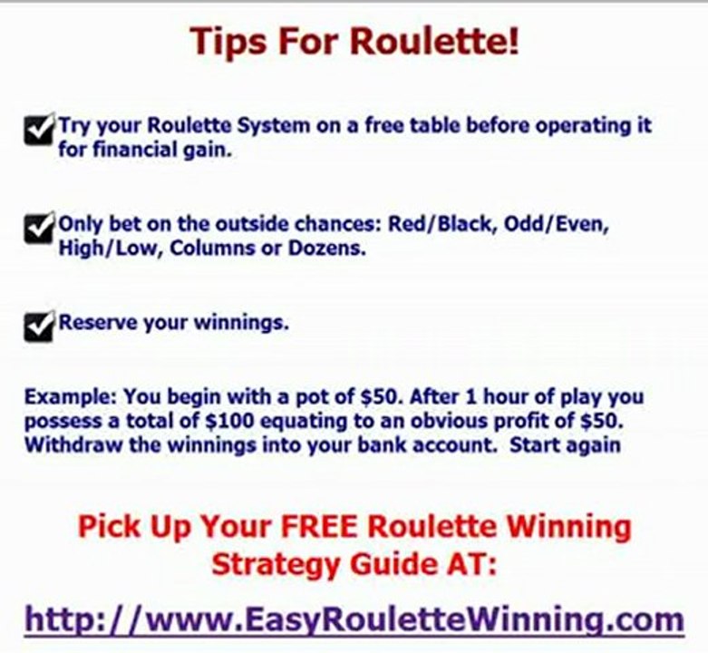 Tips For Roulette - Easy Ways To Cheat The Casino and Win At