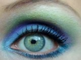 Makijaż niebiesko- zielony  [ blue green make up]