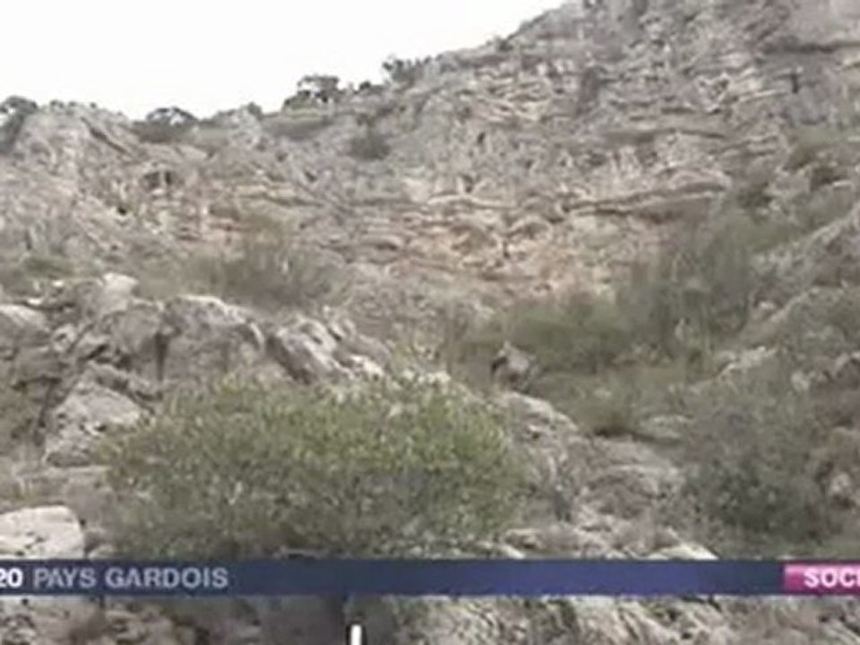 Les travaux continuent sur la falaise d'Anduze