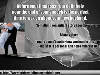 How to Write a Bride Wedding Speech.
