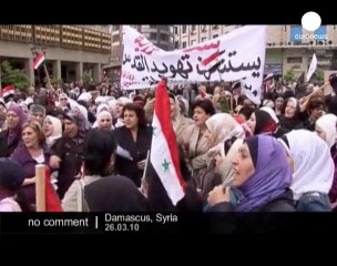 Manifestation pro-palestinienne à Damas