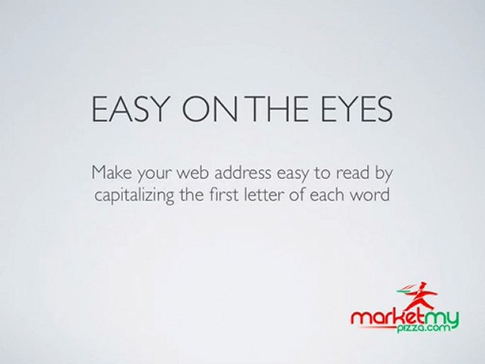 Pizza Online Marketing Tips - Web Address