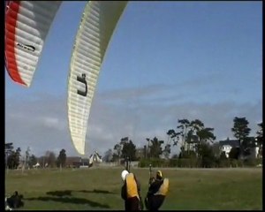 21 Mars 2010, Parapente à Carolles, magnifique journée