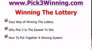 Winning The Lottery Using Pick 3 - Winning Lotto Method