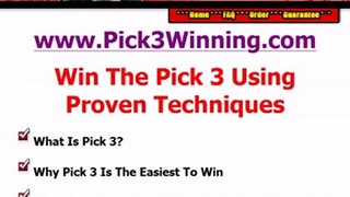 Win The Pick 3 Lotto Using Easy Techniques