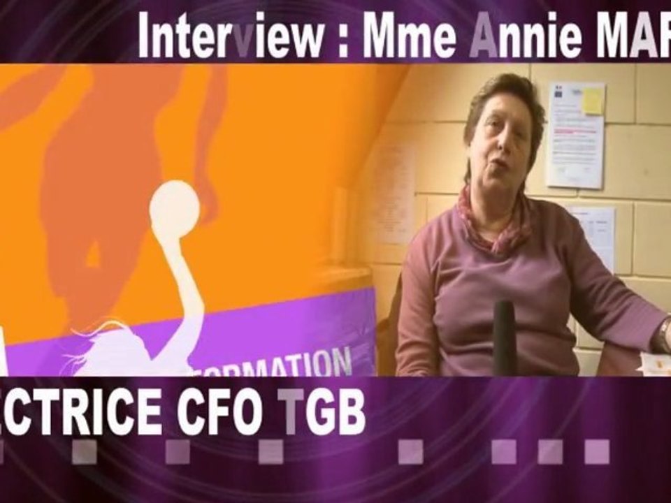 TGB - CENTRE DE FORMATION - INTERVIEW D'ANNIE MARTIN