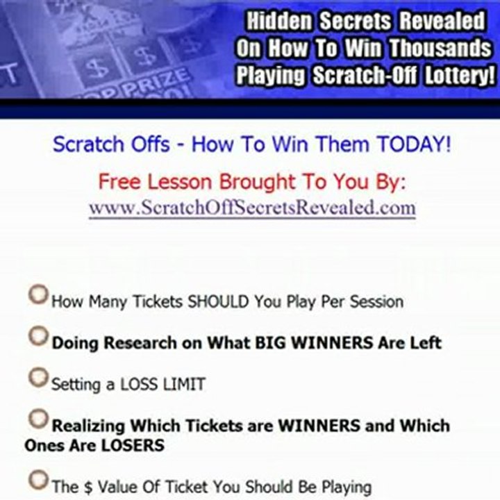 Scratch Offs - How To Win Them Now