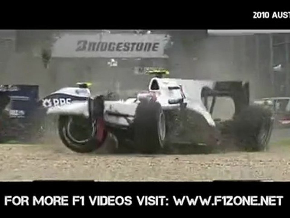 Australian Kobayashi and Hulkenberg Accidents