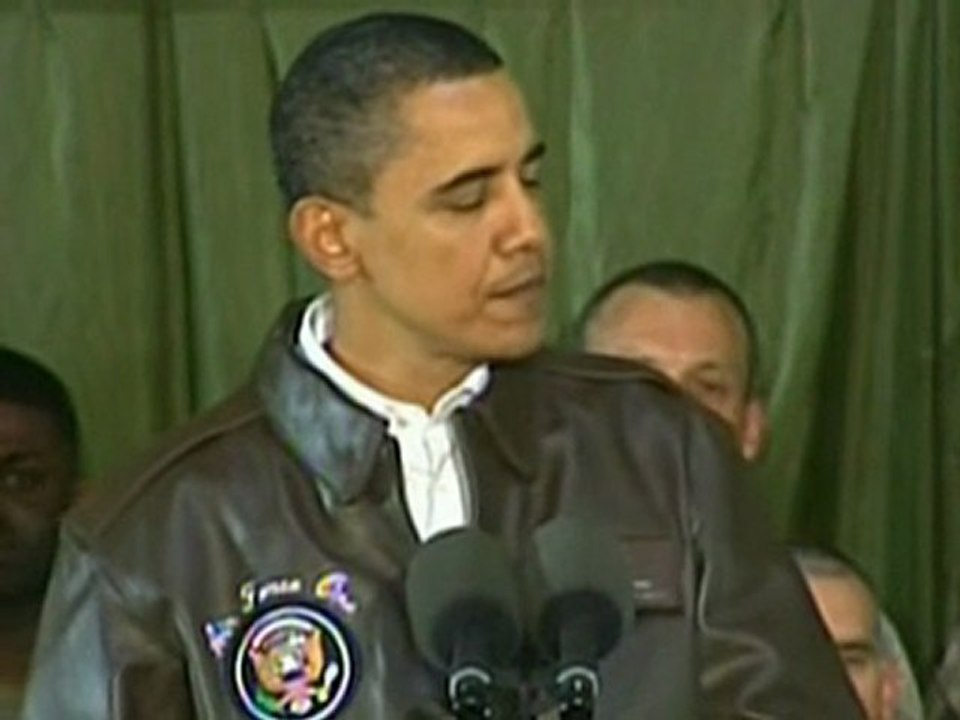 Obama rallies troops on first Afghan trip