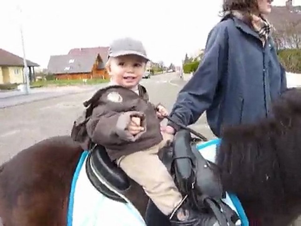 Evan à poney