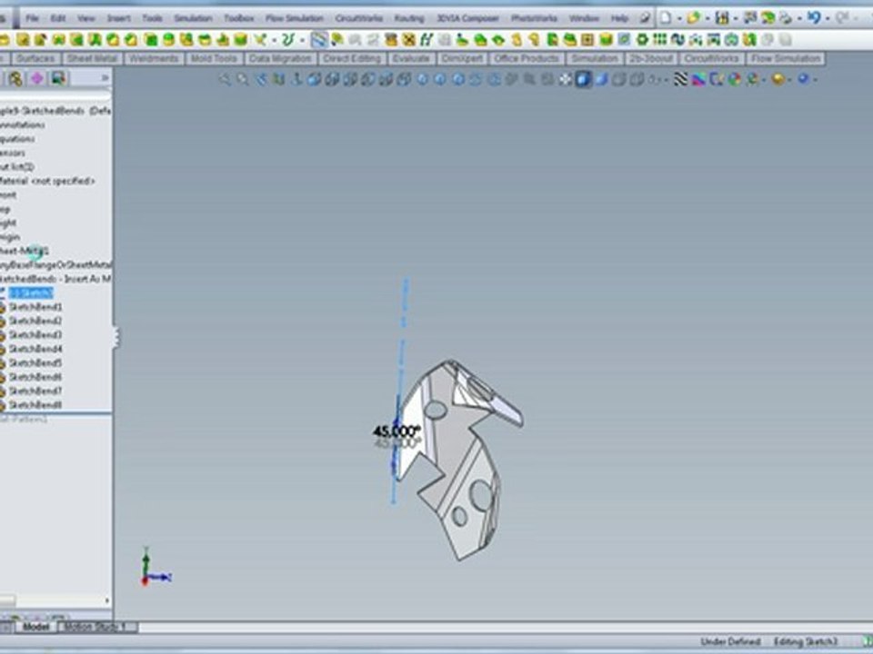 sheet metal SketchedBends