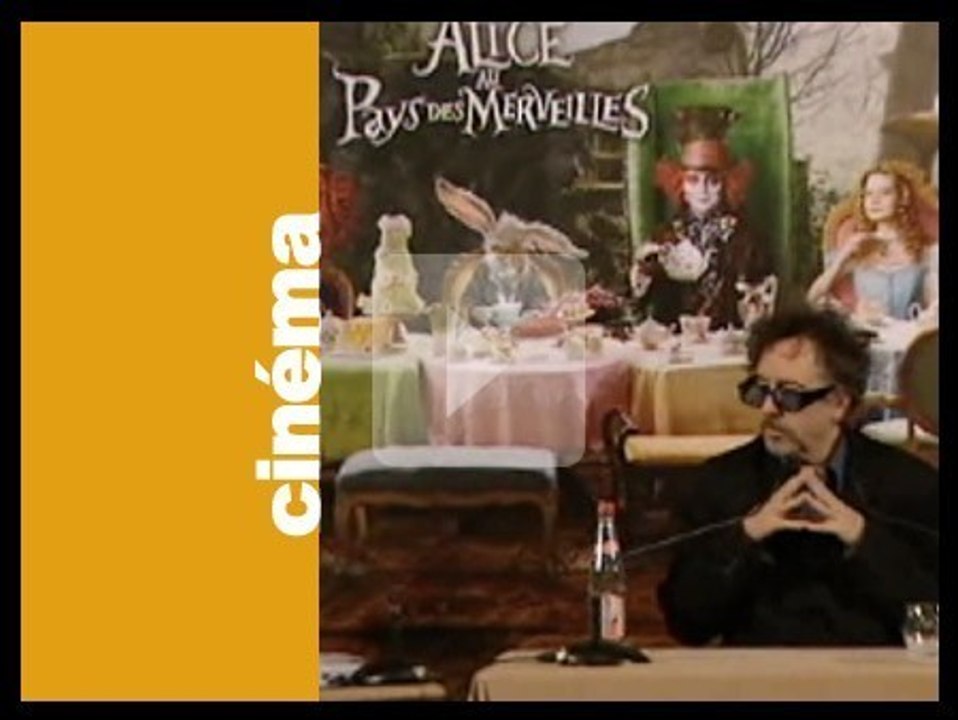 Conférence de presse Tim Burton Alice au pays des merveilles