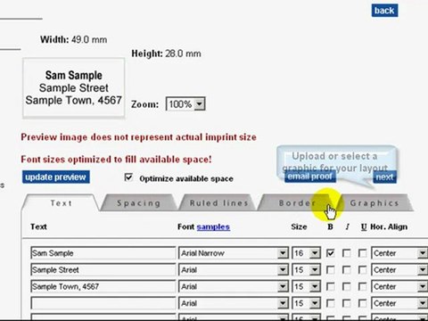 Online Customization Software for Rubber Stamps