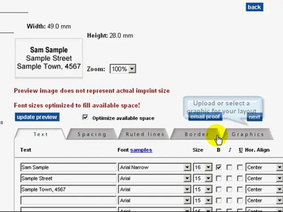 Online Customization Software for Rubber Stamps