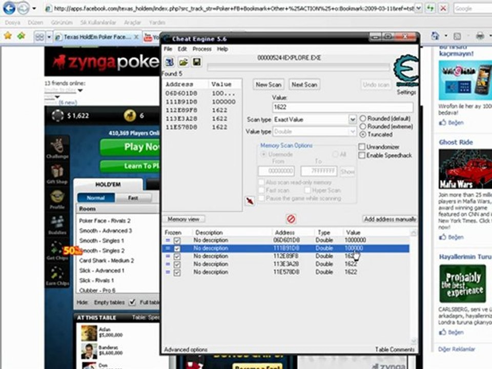Facebook Texas Holdem