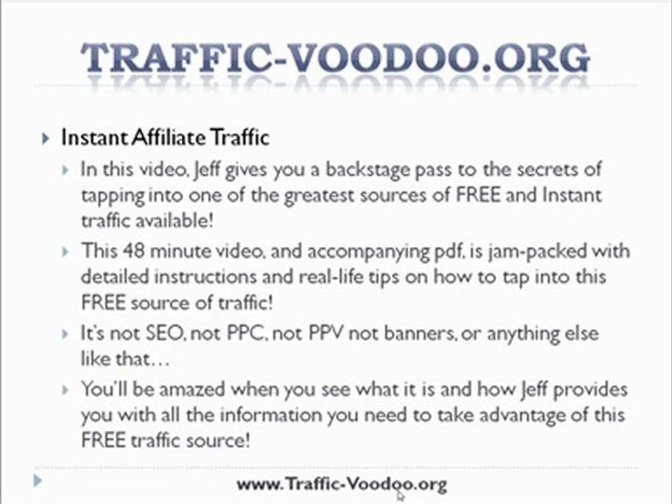 Jeff Johnson's Traffic Voodoo Review