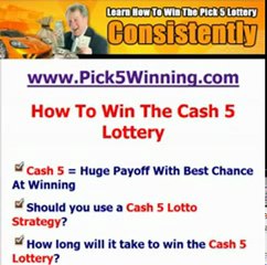 Cash 5 Winning Strategy - How You Can Win The Lottery