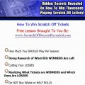 How To Win Tons of Cash Playing The Scratch Off Tickets