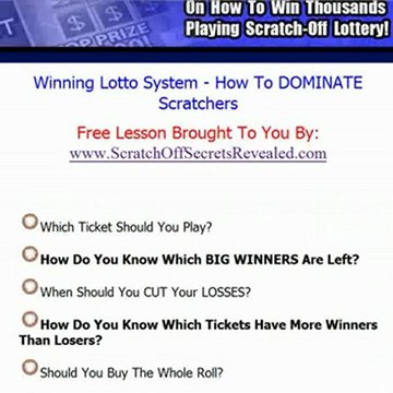 Winning Lotto System - How To Win The Lottery Today
