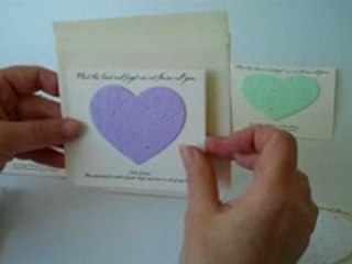 Plantable Seed Heart Memorial Cards for Funerals
