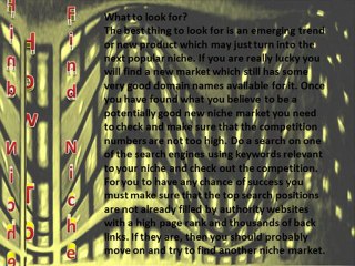 How To Find Niche Markets