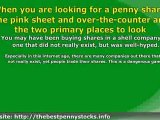 pink sheets penny stocks