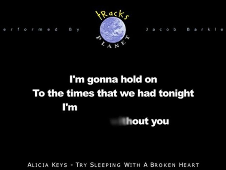 Alicia Keys - Try Sleeping With A Broken Heart (Karaoke)