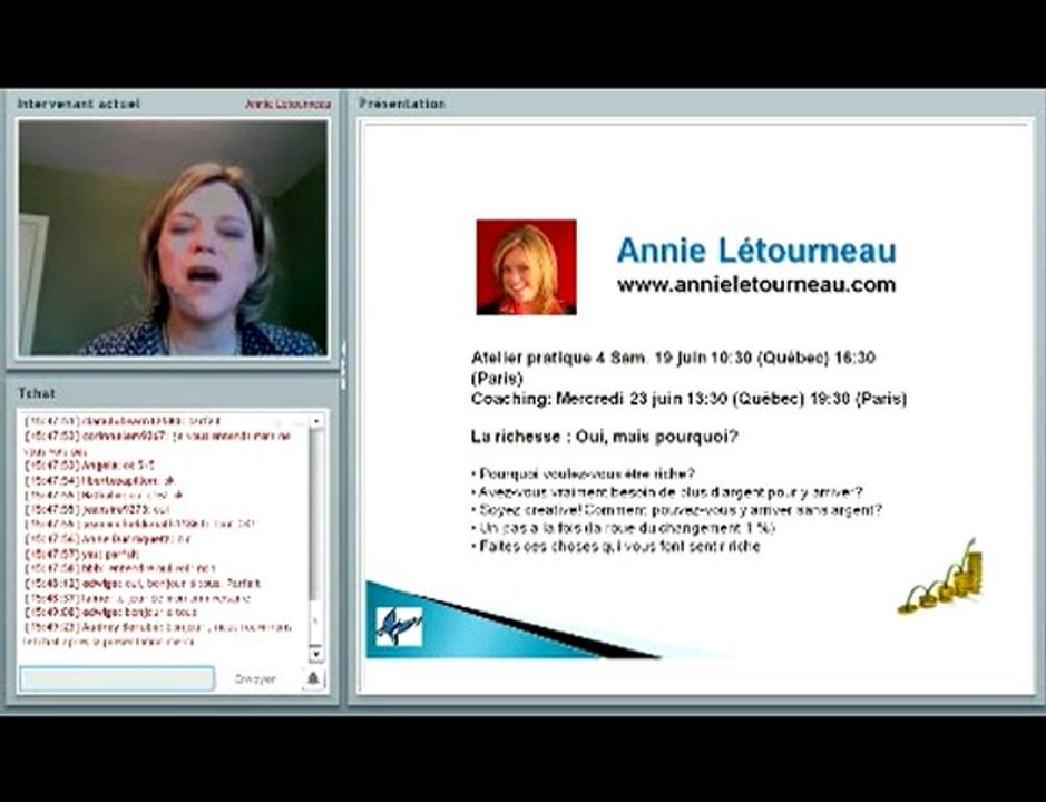 Introduction à l'Esprit de la richesse avec Annie LÉTOURNEAU