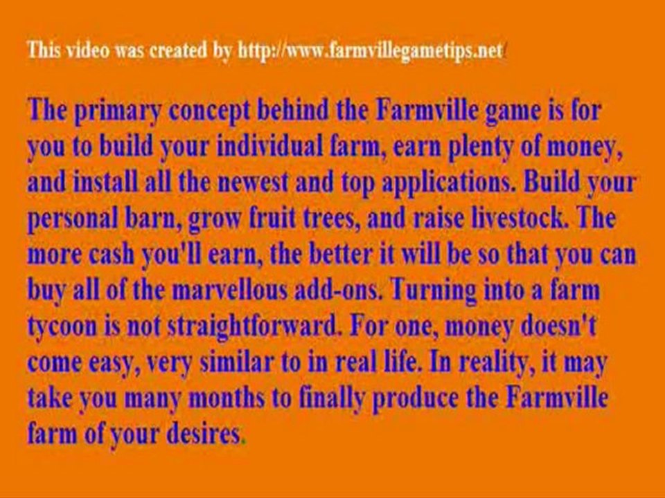 Farmville Secrets: Tips To Farmville Success