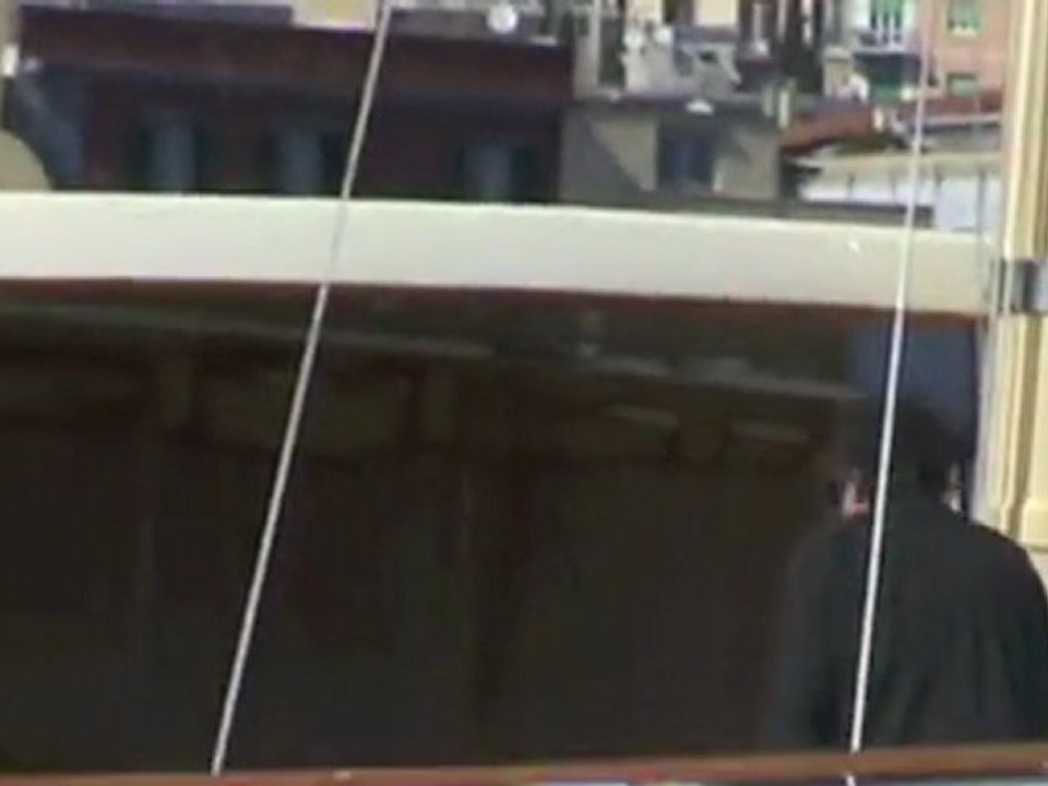 Tim Burton on Johnny Depp's yacht in Naples on Mar 28, 2010