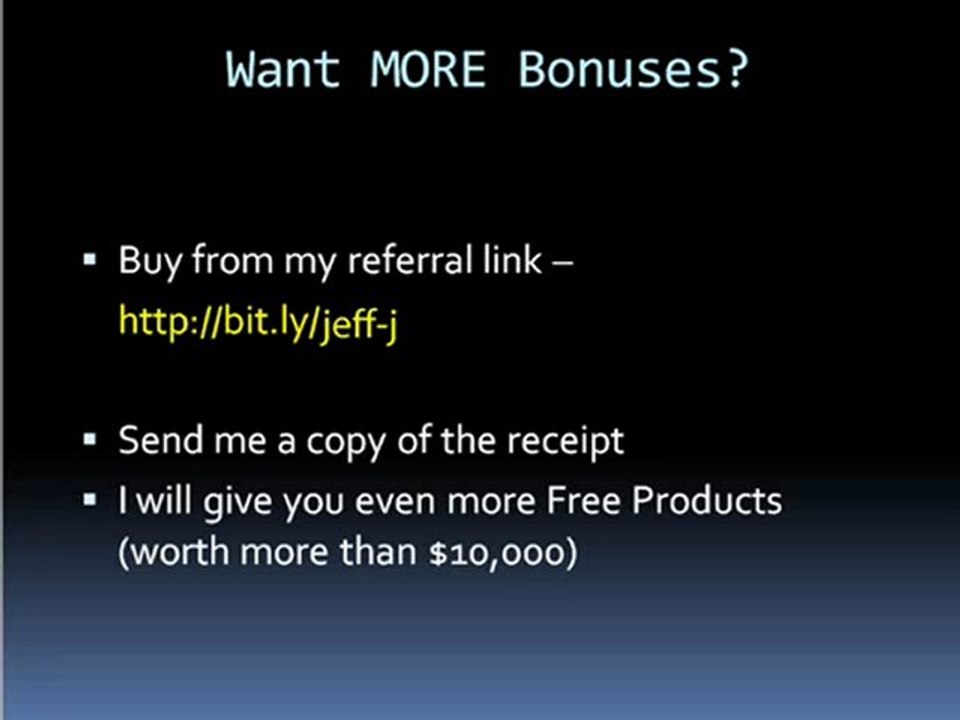 Jeff Johnsons Traffic Voodoo plus $21,000 bonuses