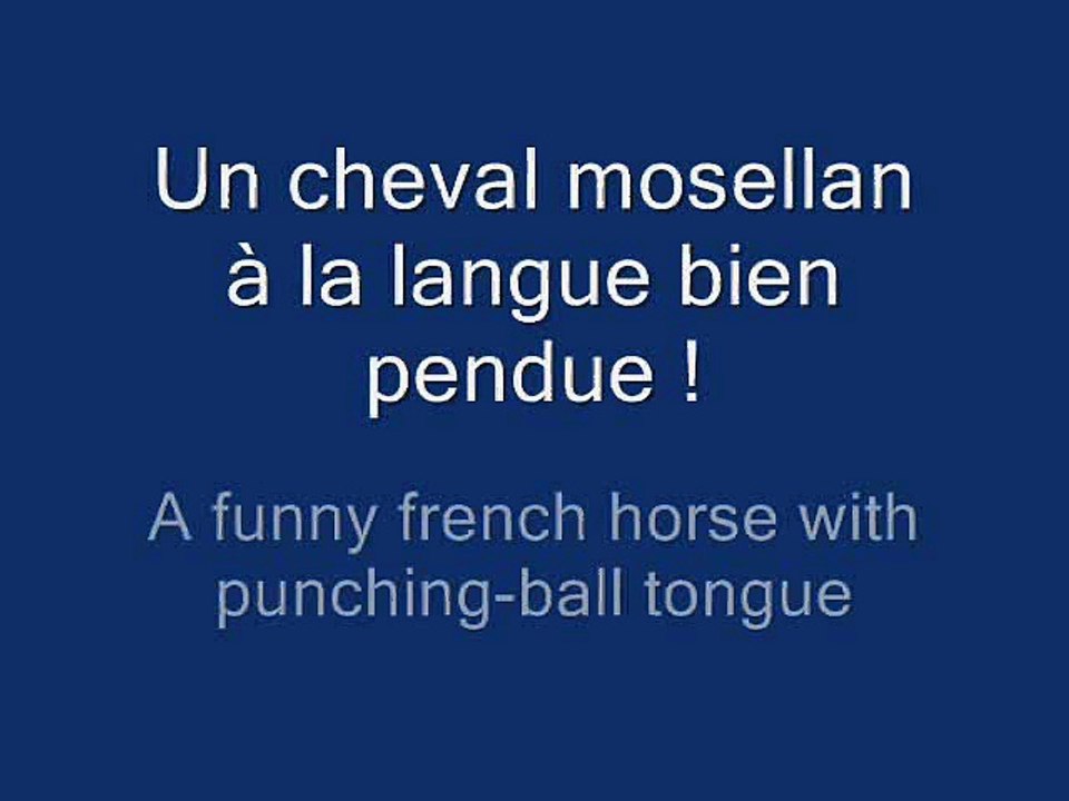 Le cheval à la langue punching-ball