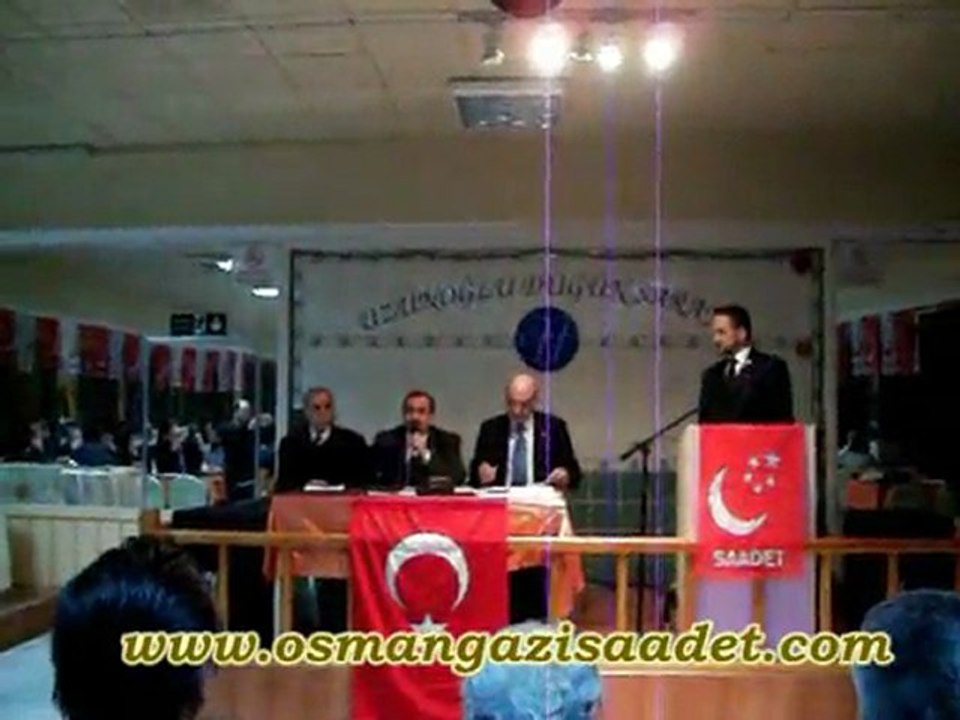 408 YENİ ÜYE KAYDEDEN SAADET OSMANGAZİ'YE PLAKET