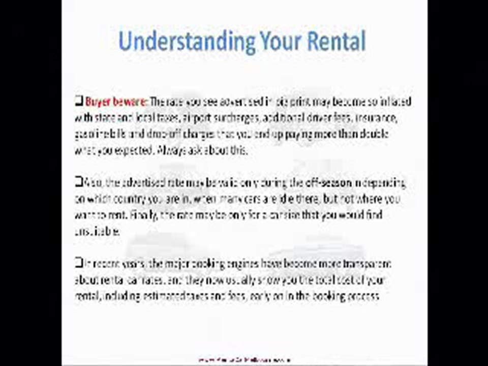 Car Rental Tips from RentaCarMelbourne.com