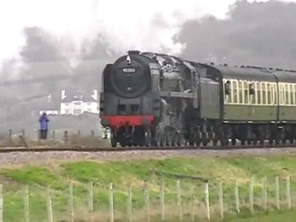 steam 9F no 92203 back prince at blue anchor on 26/03/2010