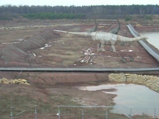 Teren budowy Dinoparku w Krasiejowie