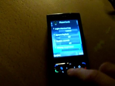 PhoneTorch N95 flashlight LED demo