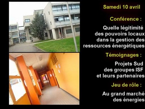 Ingénieurs Sans Frontières Weekend de formation Energie 2010