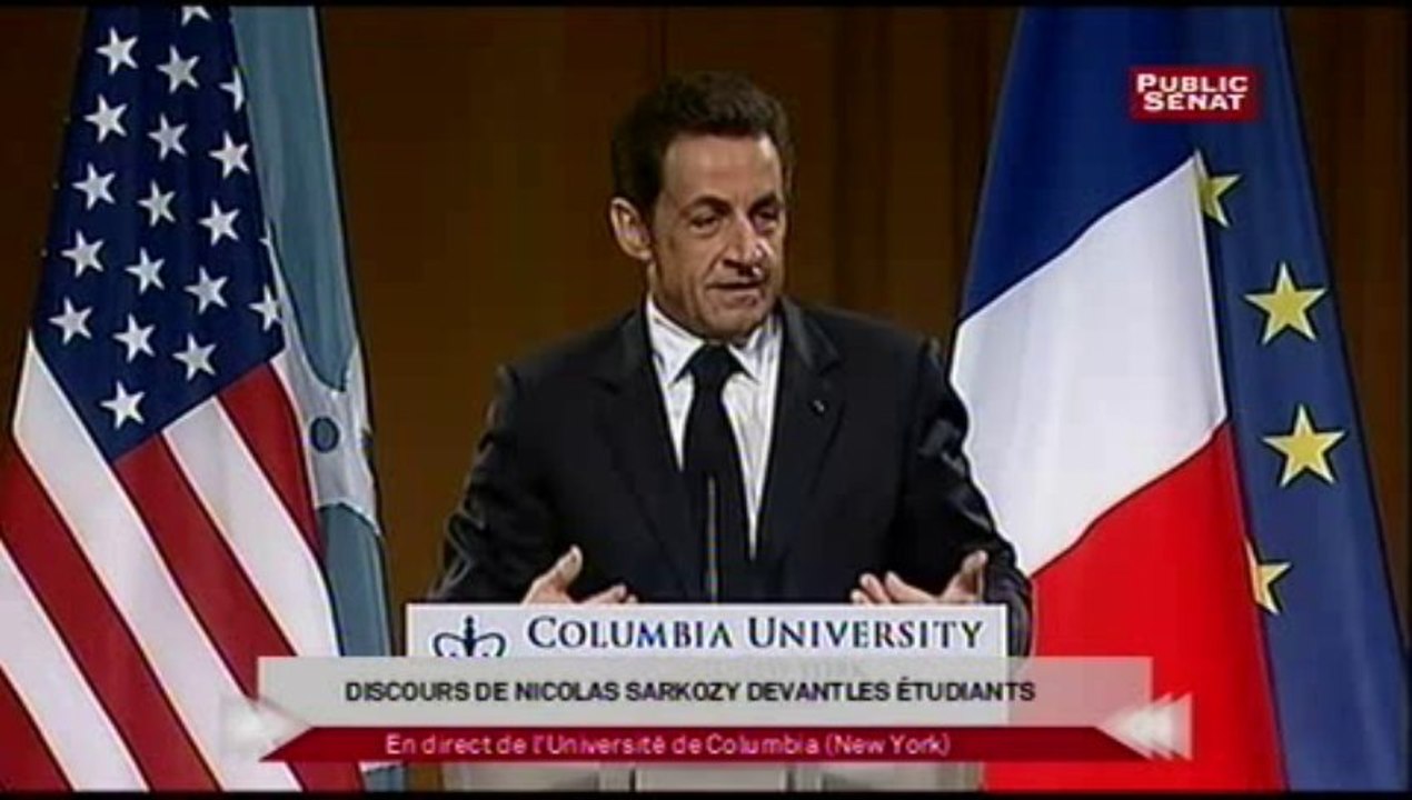 EVENEMENT,Discours de Nicolas Sarkozy devant les étudiants New Yorkais