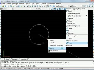 Le fonctionnalités du clic droit de la souris dans CadIdesk