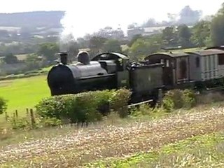 steam 49395 freight  at the watercress line on the 12/9/2009