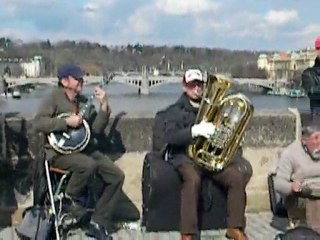 Prague Performers on Bridge...