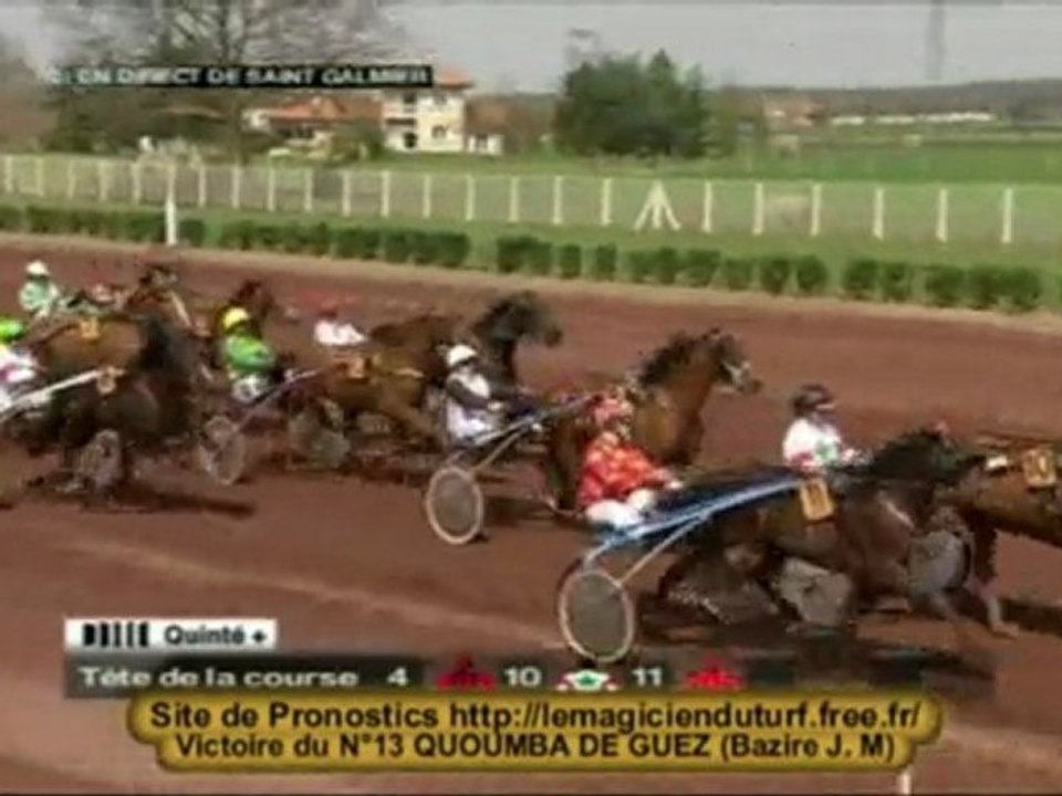 Vidéo Quinté a Saint-Galmier GRAND NATIONAL DU TROT