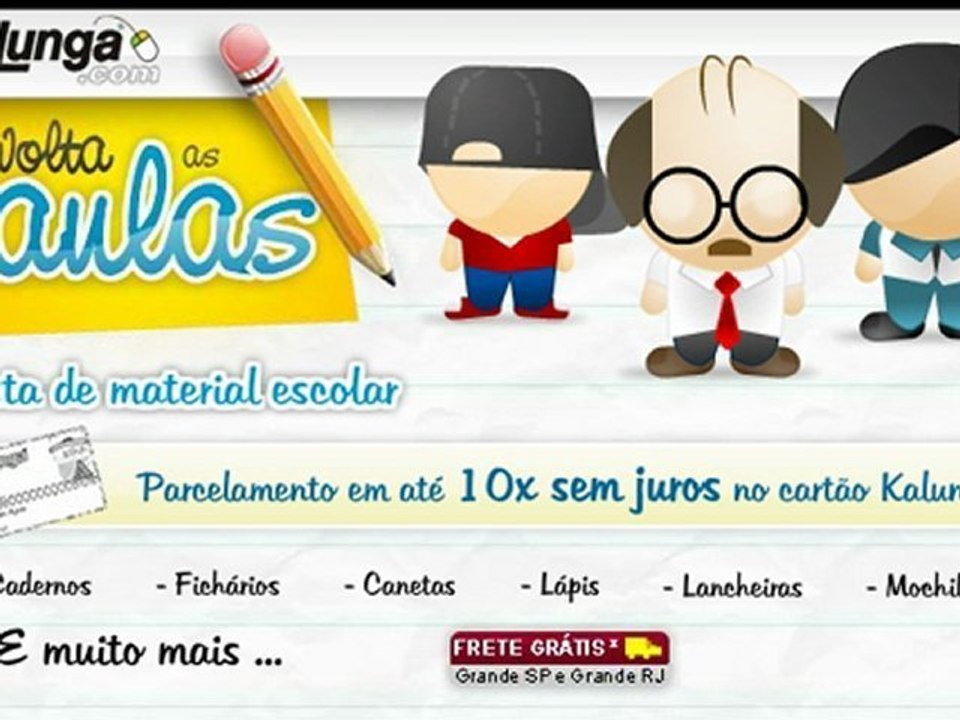 Volta às aulas Nota 10 - Kalunga.com