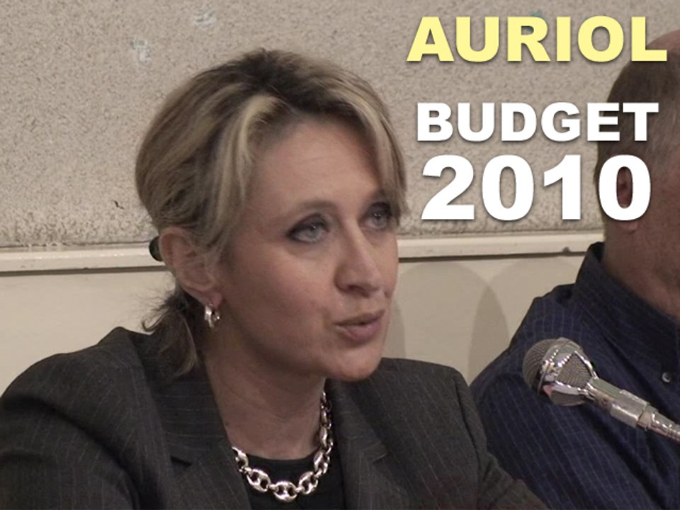 Auriol budget 2010 : intervention de Véronique Miquelly