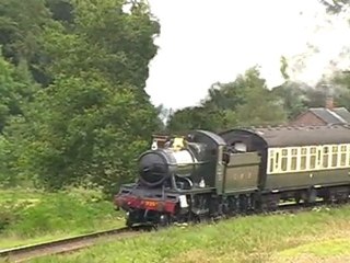 GWR Steam loco 9351 at east combe on the wsr on 22/8/2009